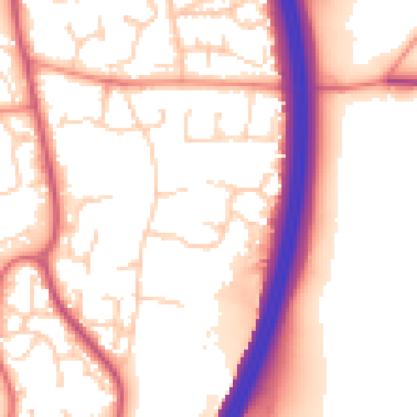 Daytime road noise heatmap for RH10 7ZE