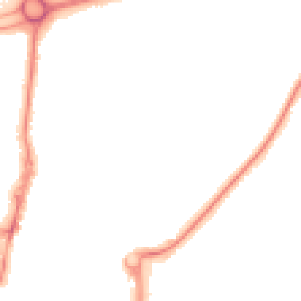 Night-time road noise heatmap for RH10 8BU