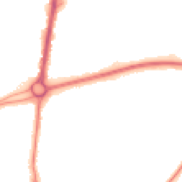 Night-time road noise heatmap for RH10 8HP