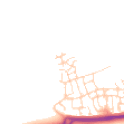 Daytime road noise heatmap for RH12 0AA