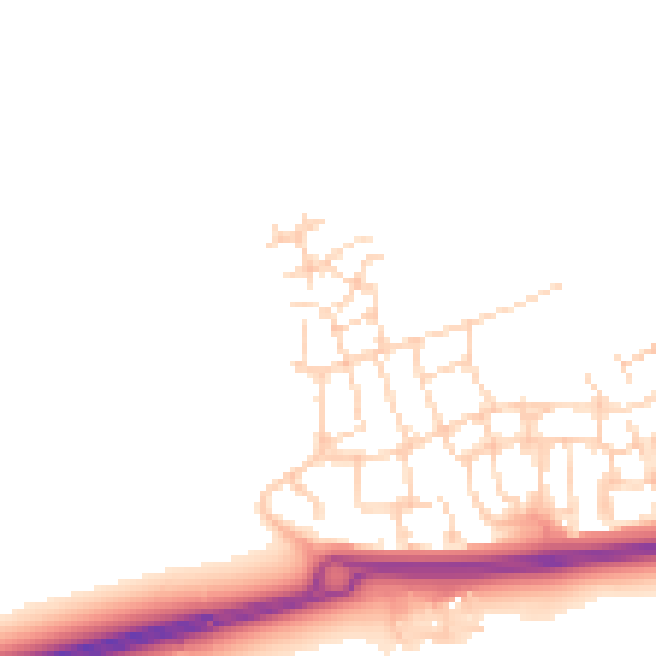 Daytime road noise heatmap for RH12 0AE
