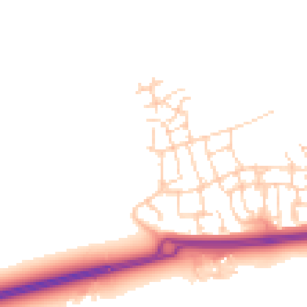 Daytime road noise heatmap for RH12 0AL