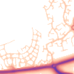 Daytime road noise heatmap for RH12 0DA