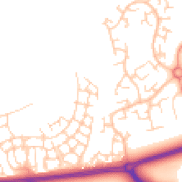 Daytime road noise heatmap for RH12 0DB
