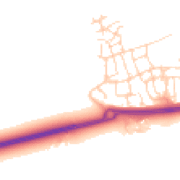 Daytime road noise heatmap for RH12 0DS