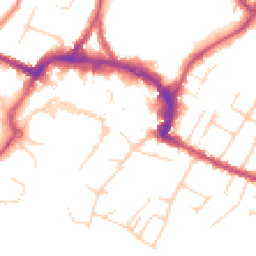 Daytime road noise heatmap for RH12 1ET