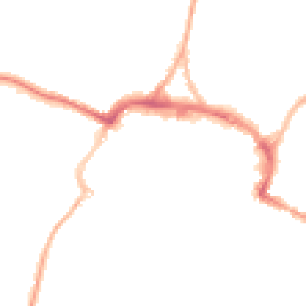 Night-time road noise heatmap for RH12 1PB