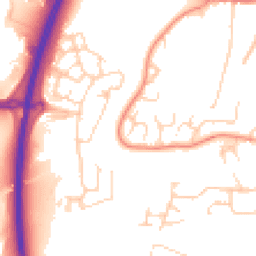Daytime road noise heatmap for RH12 1UY