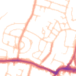 Daytime road noise heatmap for RH12 2JT