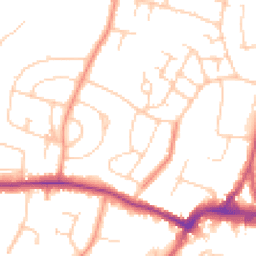 Daytime road noise heatmap for RH12 2JY