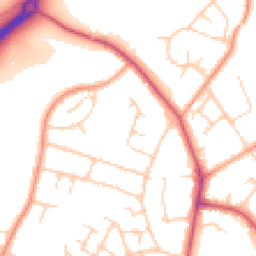 Daytime road noise heatmap for RH12 2QN