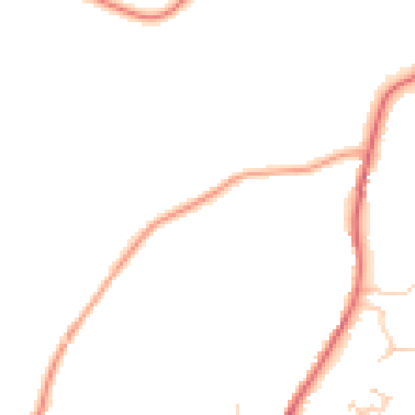 Daytime road noise heatmap for RH12 3DJ