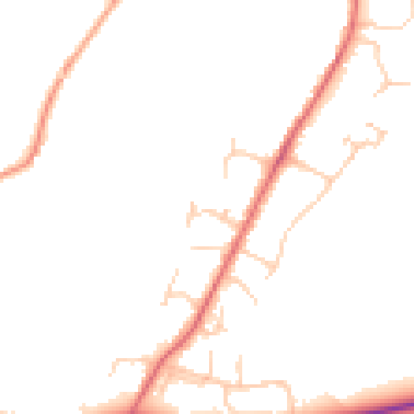 Daytime road noise heatmap for RH12 3DX