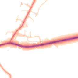 Daytime road noise heatmap for RH12 3HG