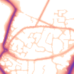 Daytime road noise heatmap for RH12 3LQ