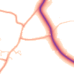 Daytime road noise heatmap for RH12 3QJ