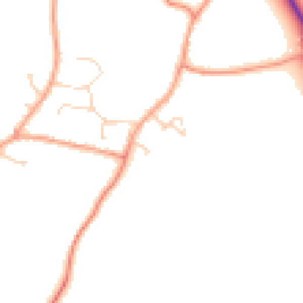 Daytime road noise heatmap for RH12 3QT