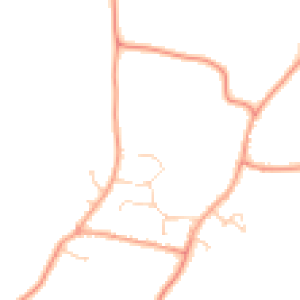 Daytime road noise heatmap for RH12 3RQ