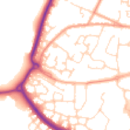 Daytime road noise heatmap for RH12 3UZ