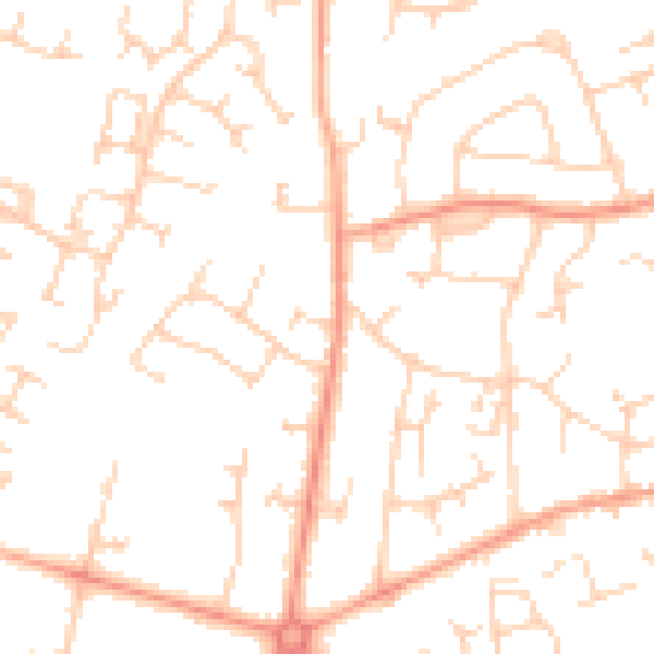 Daytime road noise heatmap for RH12 4BJ