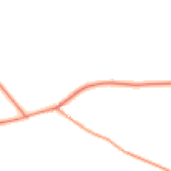 Daytime road noise heatmap for RH12 4SZ