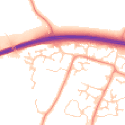 Daytime road noise heatmap for RH12 5HA