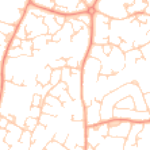Daytime road noise heatmap for RH12 5RU