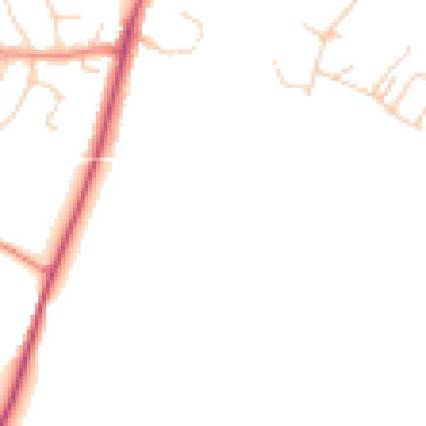 Daytime road noise heatmap for RH13 0AB