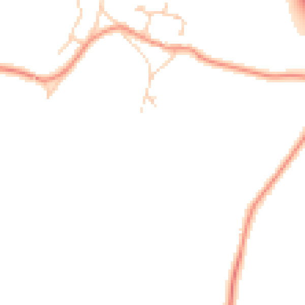 Daytime road noise heatmap for RH13 0JA