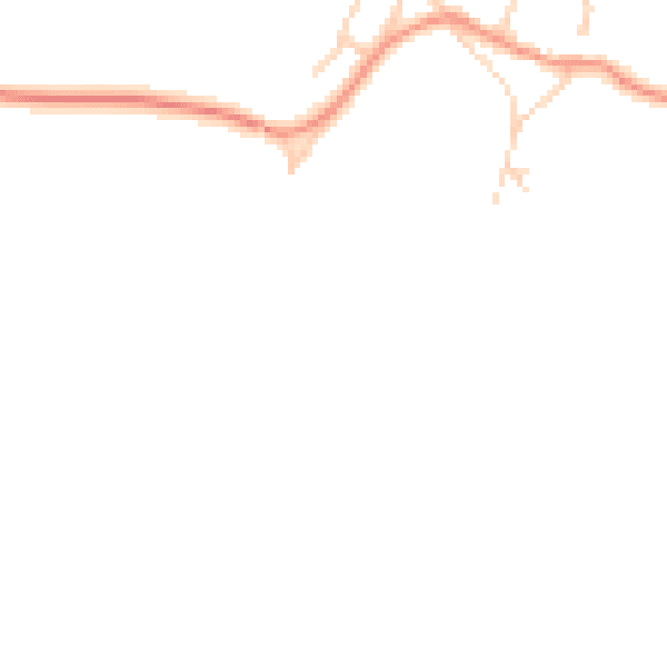 Daytime road noise heatmap for RH13 0JE