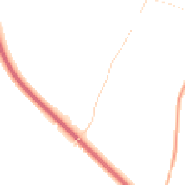 Night-time road noise heatmap for RH13 0JT