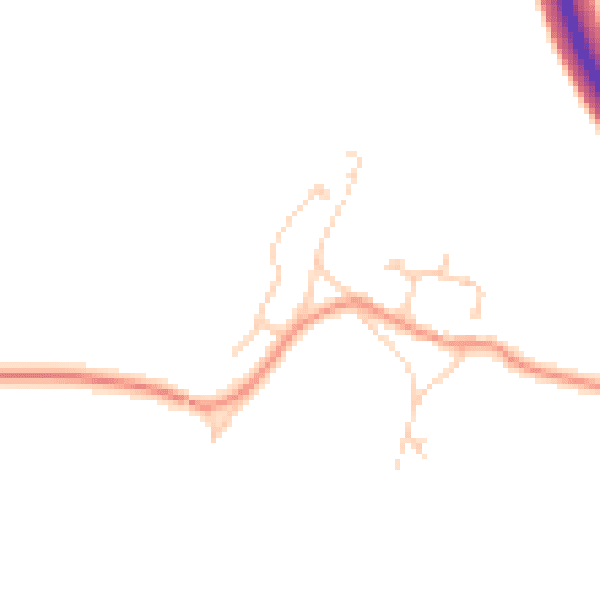 Daytime road noise heatmap for RH13 0ND
