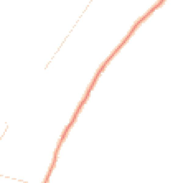 Daytime road noise heatmap for RH13 0NS