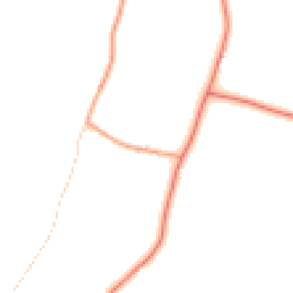 Daytime road noise heatmap for RH13 0NT