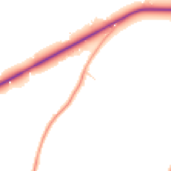 Daytime road noise heatmap for RH13 0NY