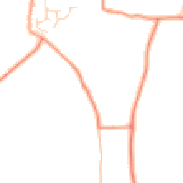 Daytime road noise heatmap for RH13 0QQ