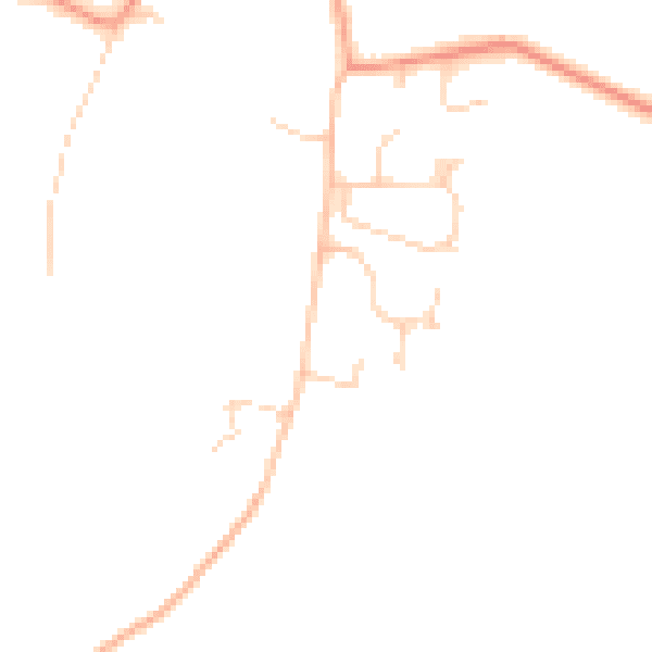 Daytime road noise heatmap for RH13 0SJ