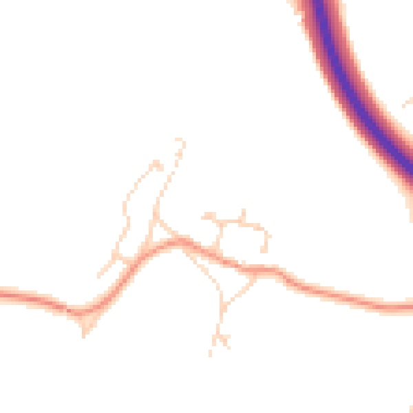 Daytime road noise heatmap for RH13 0TL