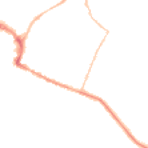 Night-time road noise heatmap for RH13 5BL