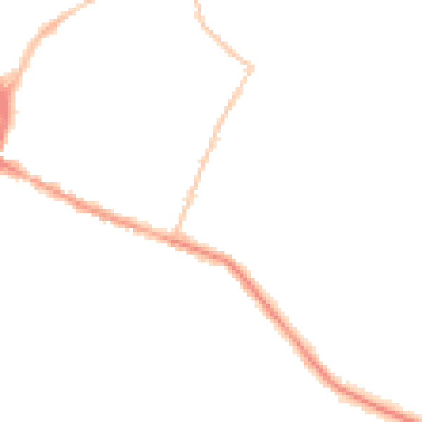 Night-time road noise heatmap for RH13 5BX