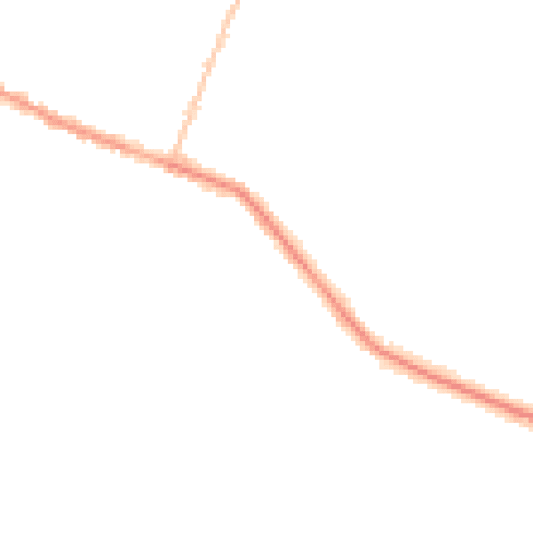 Night-time road noise heatmap for RH13 5FD