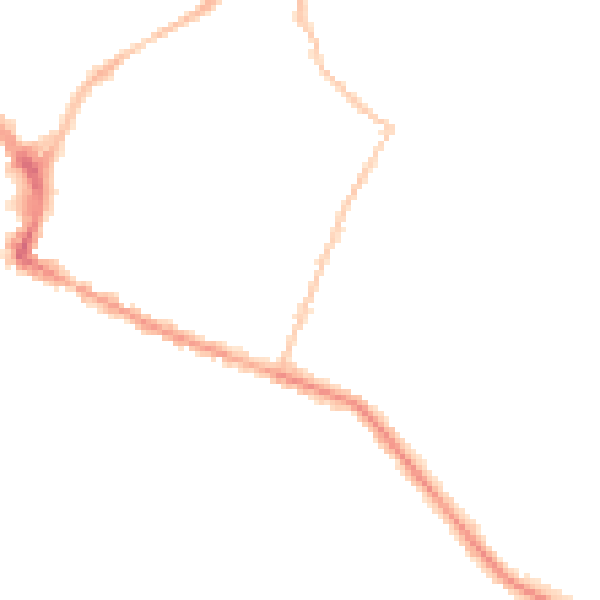 Night-time road noise heatmap for RH13 5SJ