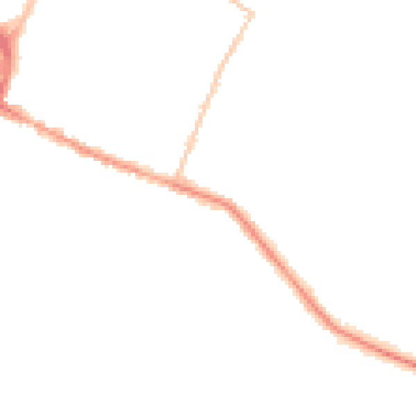 Night-time road noise heatmap for RH13 5TQ