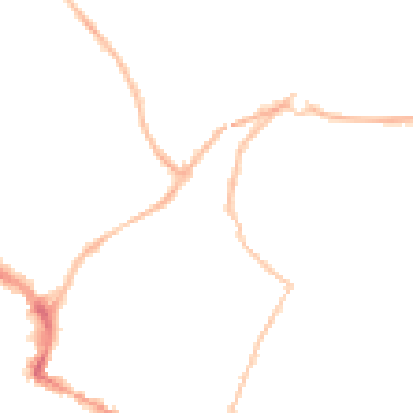 Night-time road noise heatmap for RH13 5UB