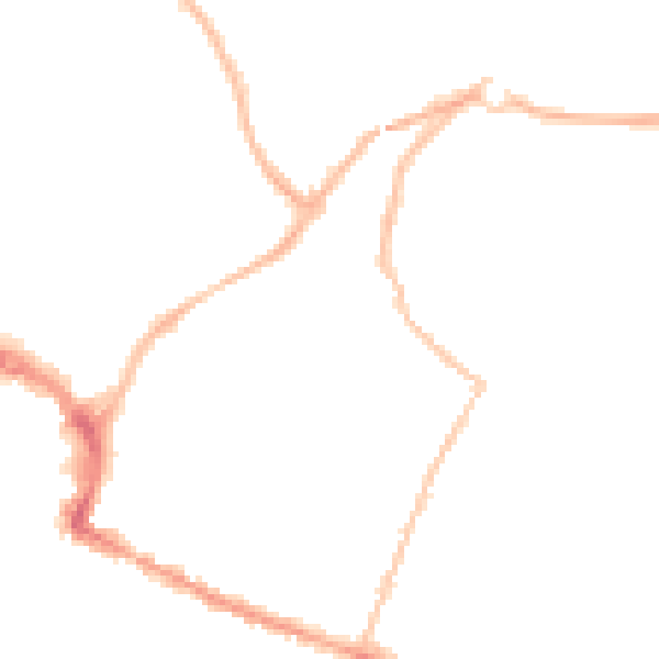 Night-time road noise heatmap for RH13 5US