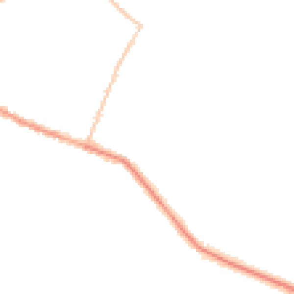 Night-time road noise heatmap for RH13 5XE