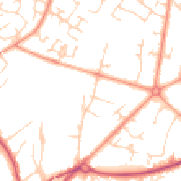 Daytime road noise heatmap for RH13 5XG
