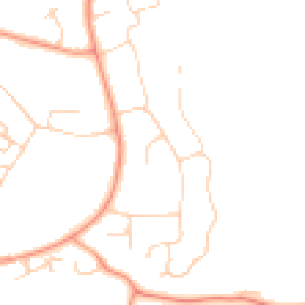 Daytime road noise heatmap for RH13 6DH