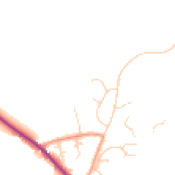 Daytime road noise heatmap for RH13 6GG