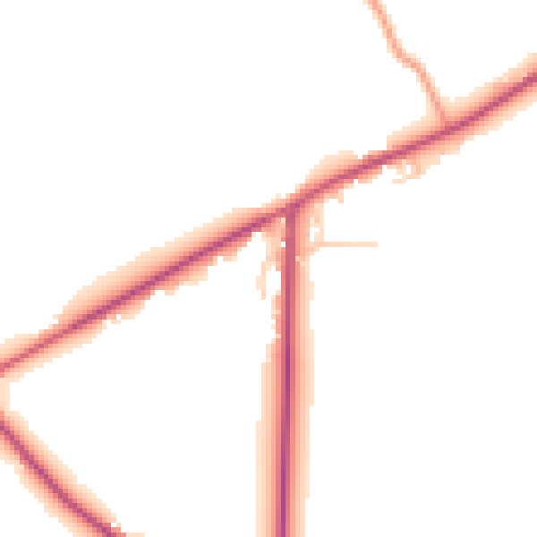 Daytime road noise heatmap for RH13 6GH